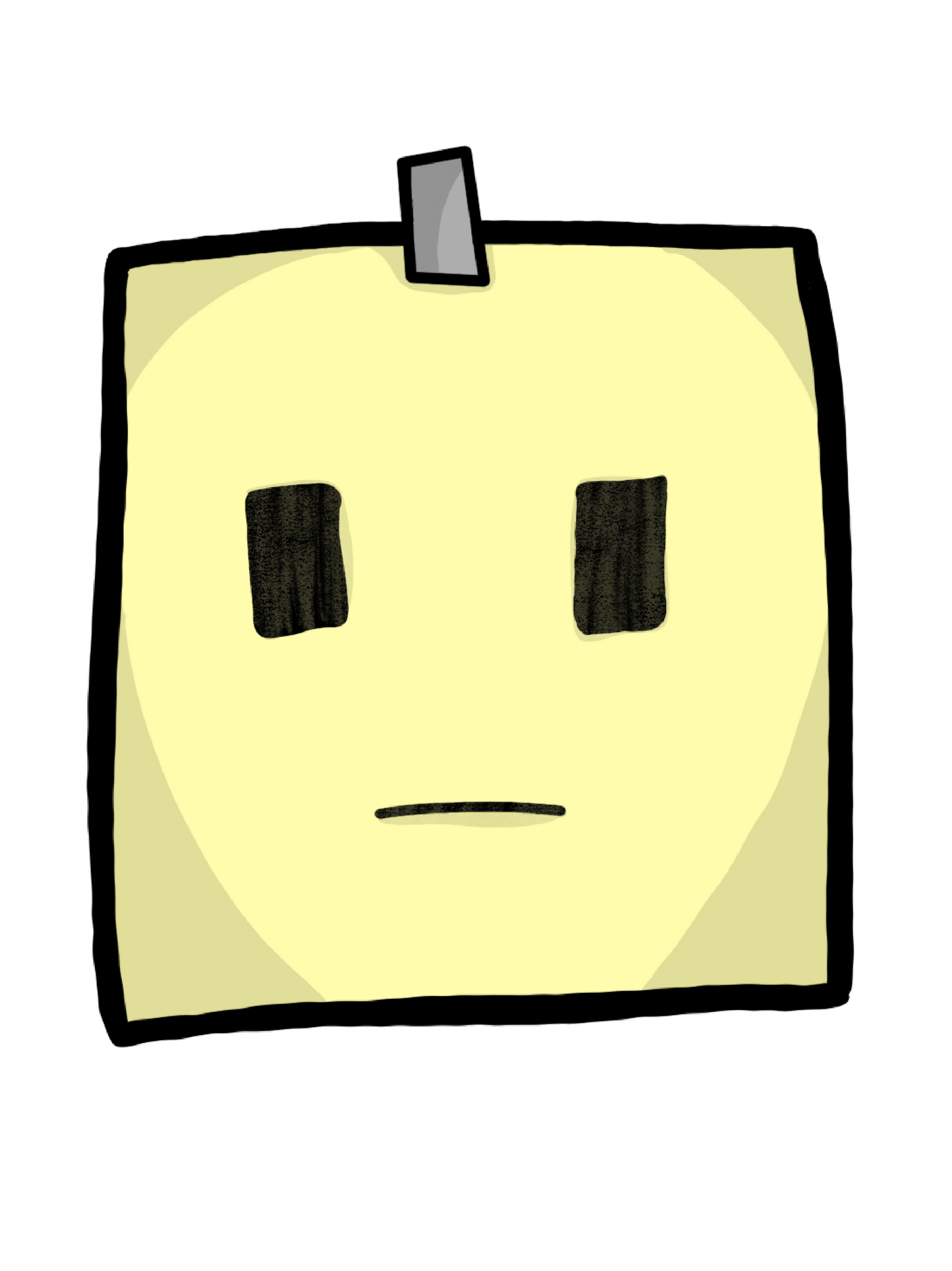 sad sticky note sticker