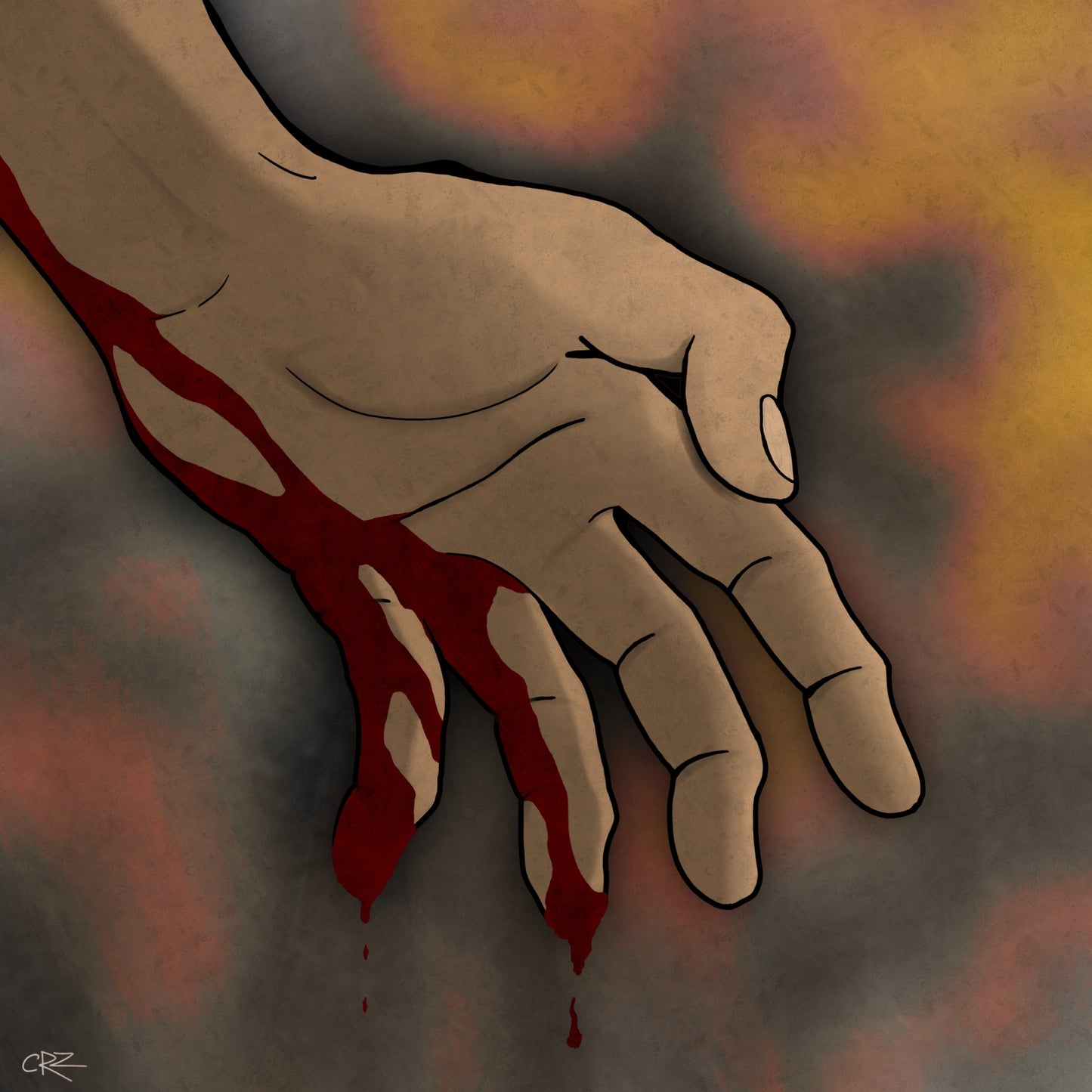 bloody hand