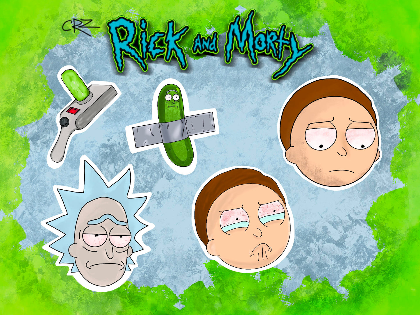 rick and morty  stickers