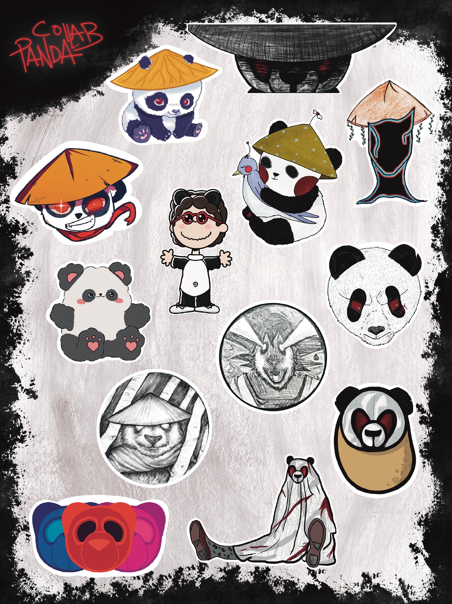 THE PANDA COLLAB stickers